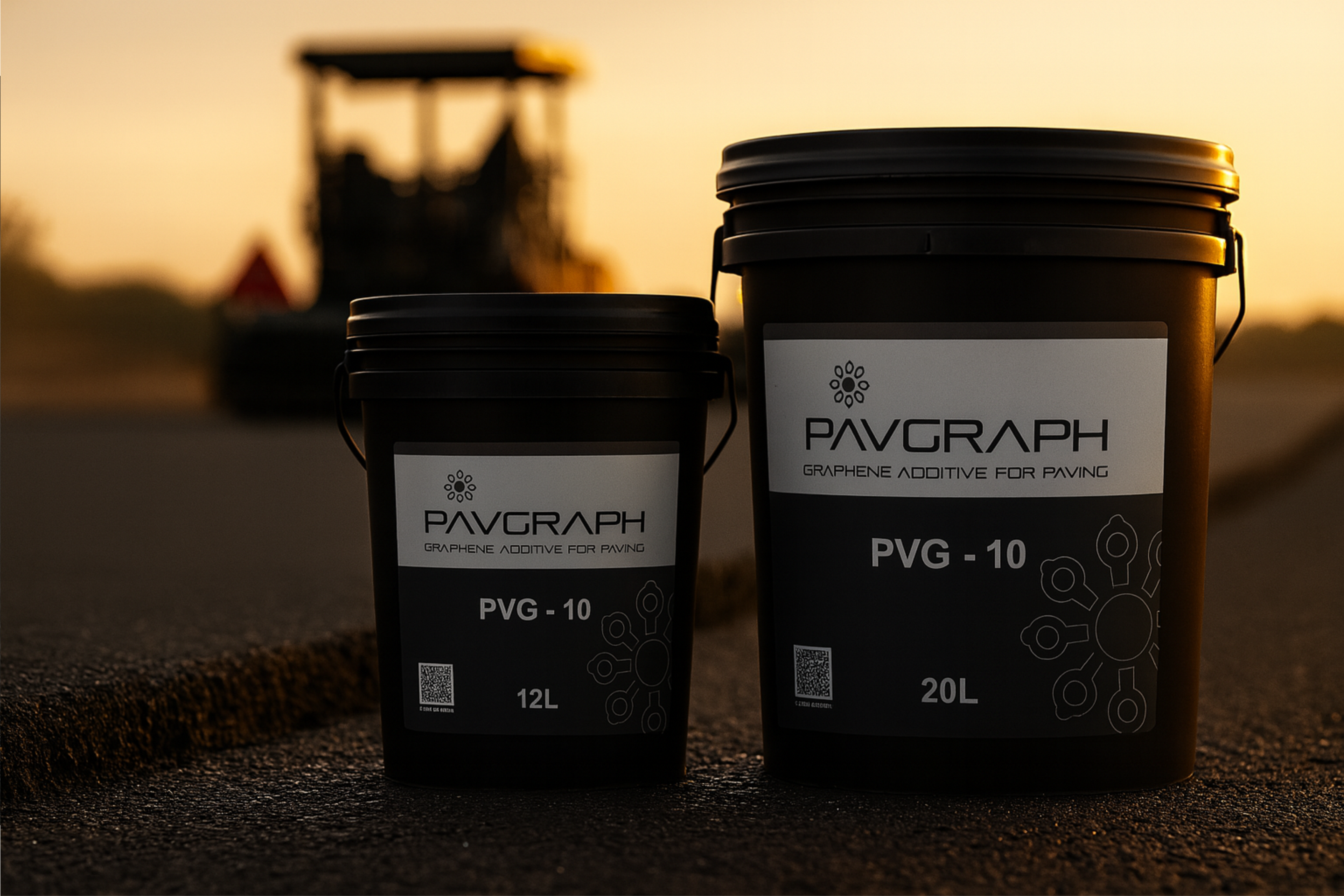 PAVGRAPH PVG-10 — baldes de aditivo de grafeno para pavimentação